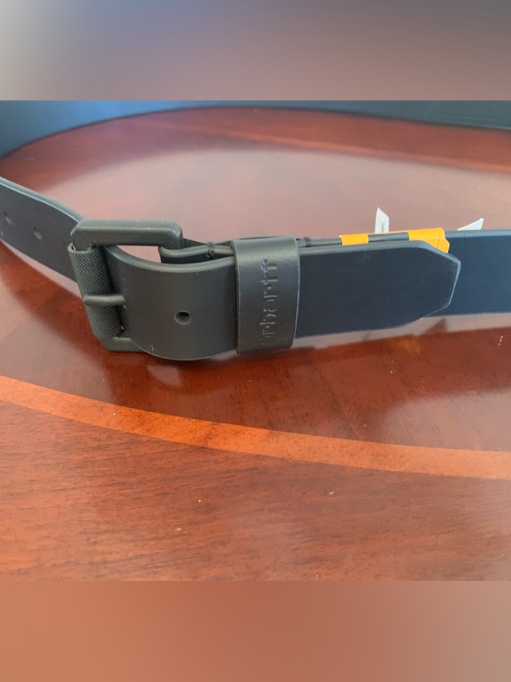 NWT Carhartt Black Bridle Leather Roller Buckle Belt